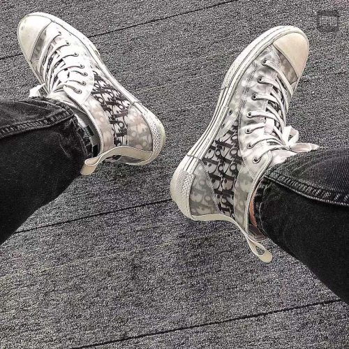 Dior B23 Oblique High Top Sneakers white&black photo review