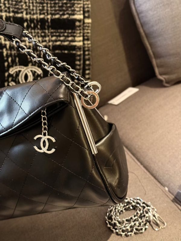 Chanel Ultimate Soft Hobo Black Lambskin Bag