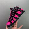 Nike Air More Uptempo Black Pink sneakers with iconic 'AIR' branding