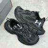 Balenciaga Black Under Armor 3XL Tech Sneakers with futuristic design, breathable mesh panels, and durable rubber sole.