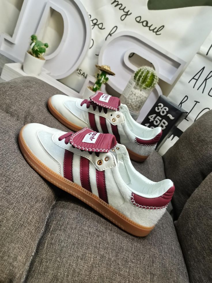 Wales Bonner x Adidas Originals Samba Pony Tonal White Brown — Side Profile