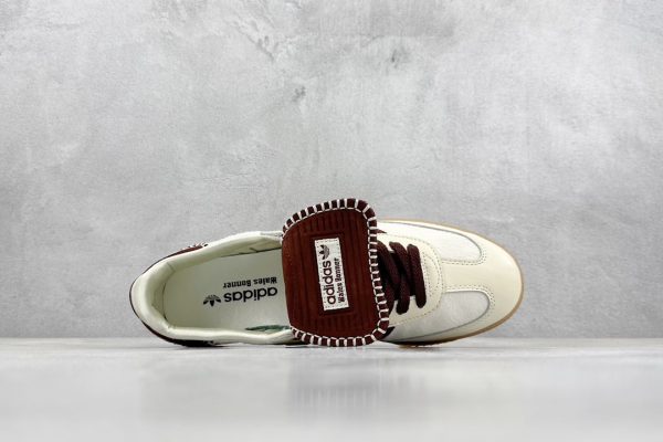 Adidas Originals Samba Pony Tonal white brown sneakers — Top View