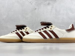 Wales Bonner x Adidas Originals Samba Pony Tonal White Brown — Side Profile
