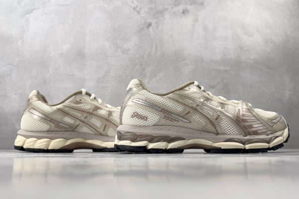 ASICS × KITH GEL-Kayano 12.1 Loyalty Pack pair in Beige — full collection view showing all design details