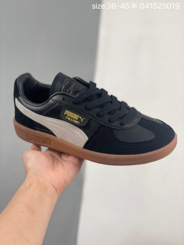 wsxc1780824310767_3 PUMA Palermo Special white Formstrip side profile on gum sole — lateral view