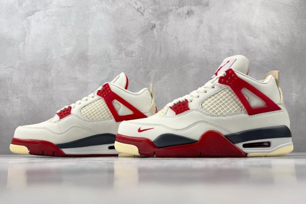 wsxc1781258399666_4 Air Jordan 4 Brick After Brick front-facing view showing red perforated eyelets and mesh panels