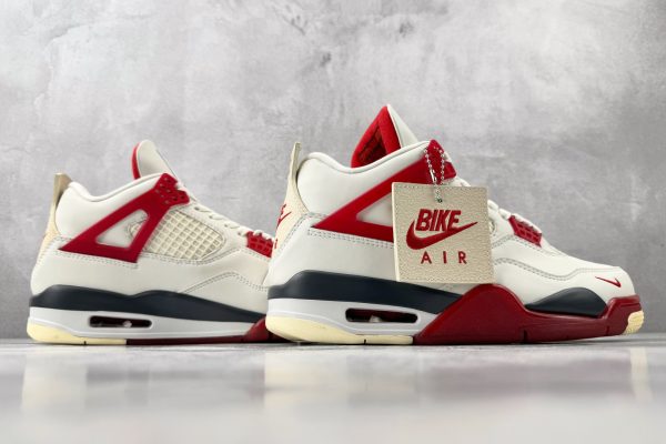 wsxc1781258399666_5 Jordan x Nigel Sylvester Air Jordan 4 Brick After Brick white and red sneakers side view