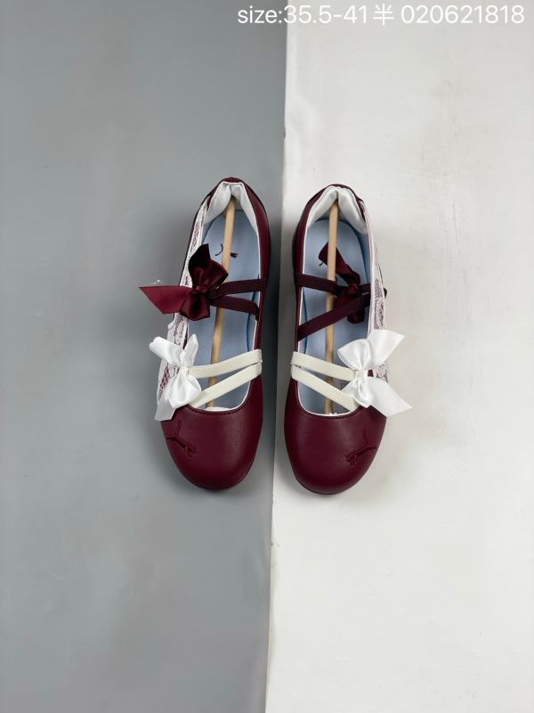 Pair of PUMA Speedcat Lovelace Ballet sneakers with asymmetric straps