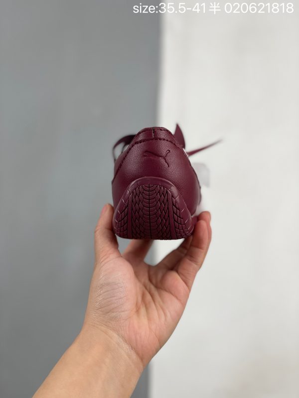 Heel detail of PUMA Speedcat Lovelace Ballet Dark Crimson sneaker