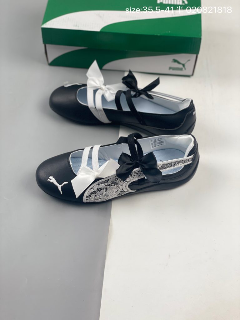 PUMA Speedcat Lovelace Ballet black and white lateral side view