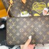 Matching brown monogram removable zipped pouch for Louis Vuitton Neverfull MM tote
