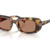 Miu Miu tortoiseshell rectangle sunglasses with brown lenses, t
